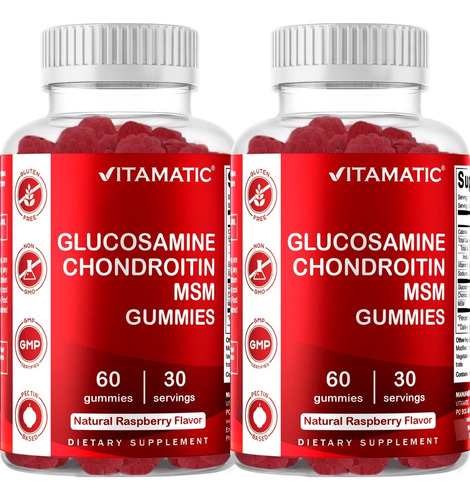 Vitamatic Paquete De 2 Gomitas De Condroitina De Glucosamina