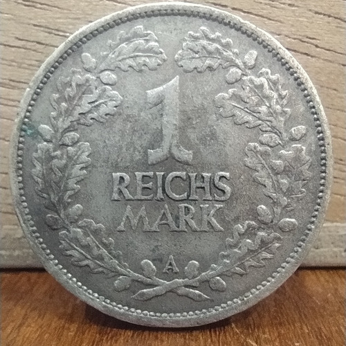 Antigua Moneda De Plata 1 Marco Alemania 1926 Km# 44