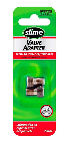 Imagen 2 de 7 de Adaptador De Valvula Presta A Schrader Slime Bicicletas X 2