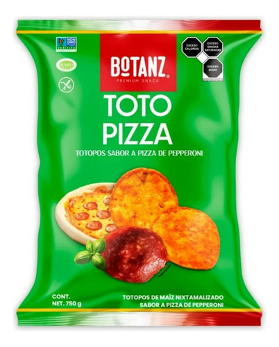 Totopos Botanz Sabor A Pizza De Pepperoni 750 G