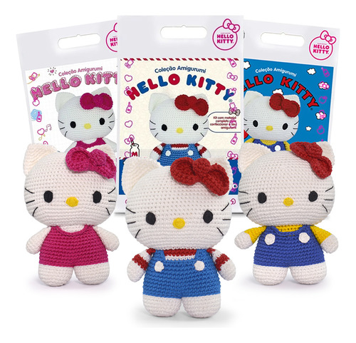 Kit Amigurumi Coleção Hello Kitty Circulo - Receita No Verso Cor 01- Blusa Amarela