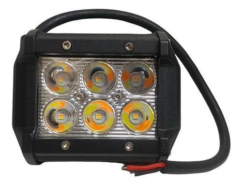 Exploradora 6 Led 18w 12-30v Bicolor Blanco Amarillo 95x75