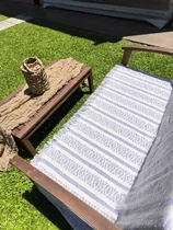 Comprar Manta Cubresillon Rustica 230x220 Cm Color Crudo Guardas Rombos X Diseño Guardas