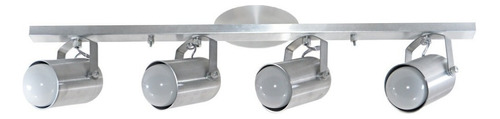 Spot No Trilho de 65cm Para 04 Lâmpadas Ideal para Sala Cozinha Quarto Cor Alumínio Escovado (110v/220v)