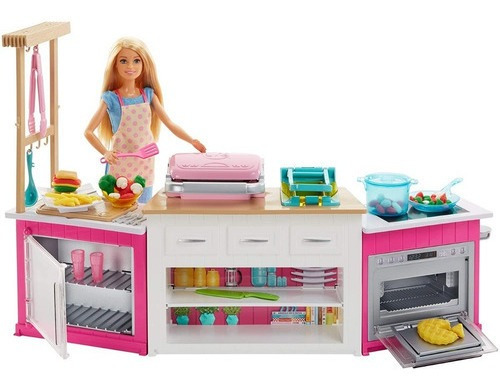 Barbie Ultimate Kitchen Juego De Cocina + 20 Accesorios