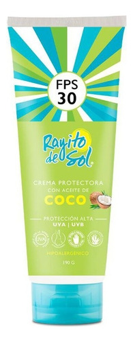 Crema Protectora Solar Con Aceite De Coco Fps30 | 190g