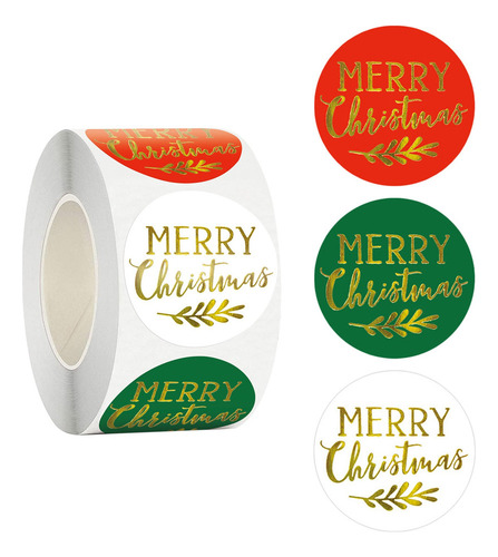 Aa Pegatinas De Feliz Navidad / 500 Etiquetas Navideñas De 3