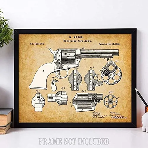 Colt Peacemaker Revolver - 11x14 Unframed Gun Patent Print