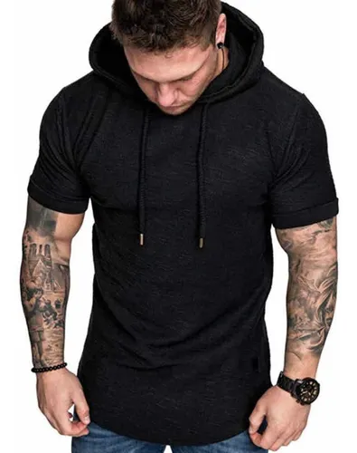 Hoodie manga corta sale