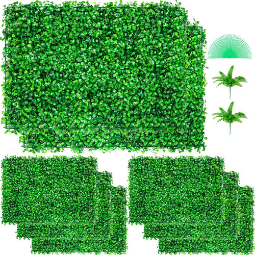 Vevor Muro Verde Follaje Artificial Sintético 8pzs 61x40,6cm