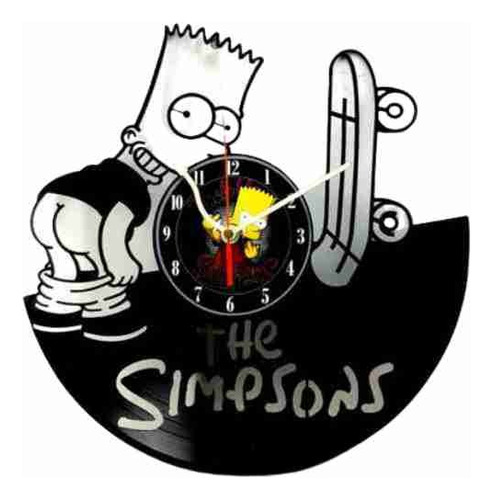 Reloj De Vinilo Bart Simpsons Regalos Y Decoracion 