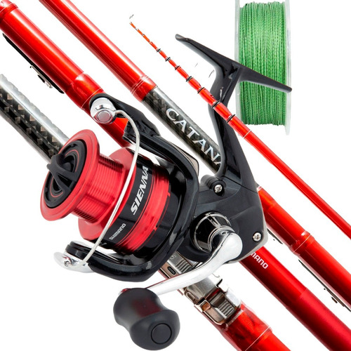 Combo De Pejerrey Shimano Catana  100 % Grafito Reel Shimano