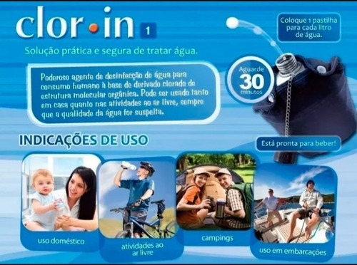 10 Pastilha Purificadora Clorin 10 Litros Água Potável