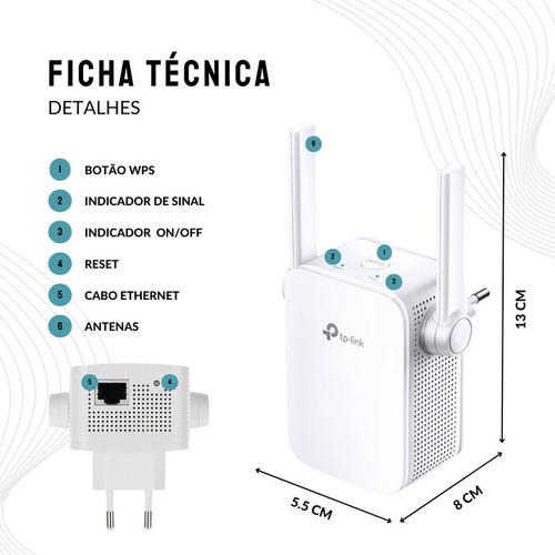 Repetidor De Sinal Wi-fi Tp-link Range Extender/access Point