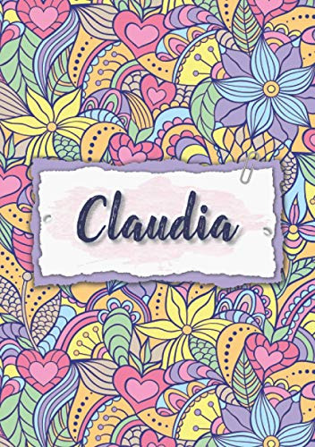 Claudia: Cuaderno A5 | Nombre Personalizado Claudia | Regalo