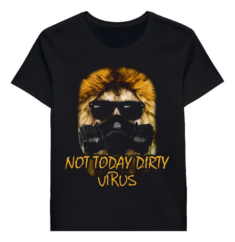 Remera Not Today Virus A Cool Masked Lion Wearing G 64750625