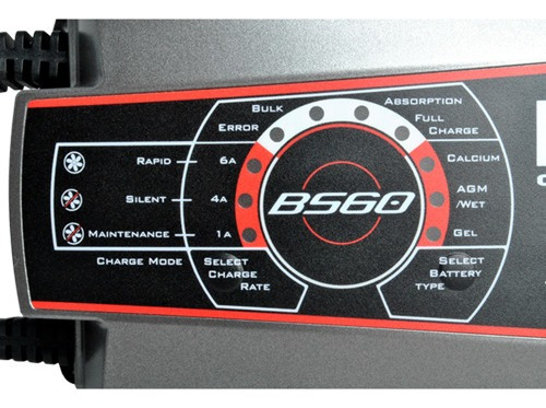 Imagen 6 de 9 de Cargador De Batería Inteligente Para Moto Bs60 12v 1/4/6a
