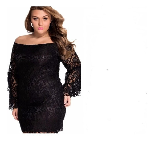 Vestido Ciganinha De Renda  Plus Size