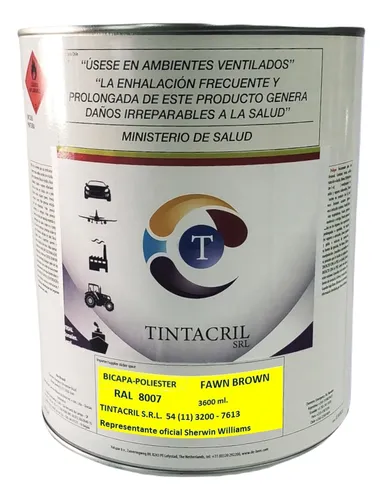Pintura Bicapa Ral 8007 X 3.6 Lts. Marrón Corzo