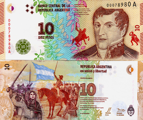 Argentina - 10 Pesos - Año 2016