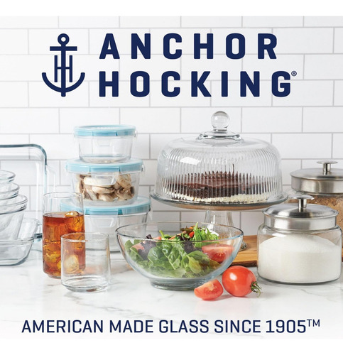 Anchor Hocking Batter Bowl, Tazón De Mezcla De Cristal De...