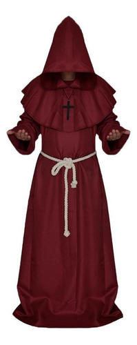 Fraile Medieval Encapuchado Monje Sacerdote Ropa Para