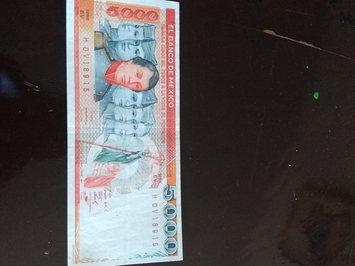 2 Billetes Niños Heroes 5 Mil Pesos Circulado