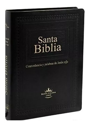 Biblia Grande Letra Gigante Rvr1960 Imitación Negro Lujo