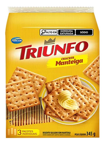 Biscoito Salgado Triunfo De Cream Manteiga 345g