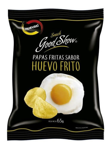 Papas Fritas Sabor Huevo Frito Good Show X63g - Cotillón Waf