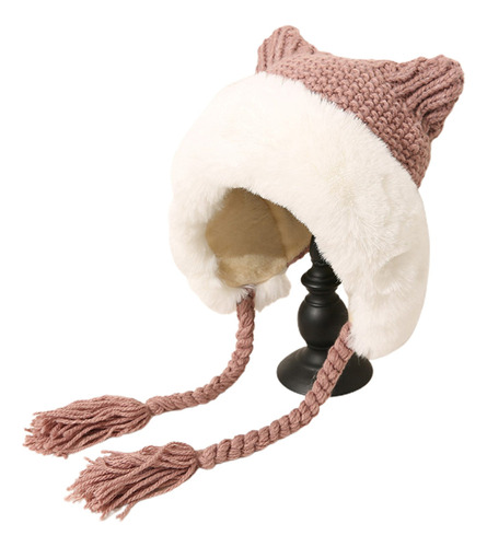 Muyier Gorro De Invierno Con Pompones Con Orejas De Gato