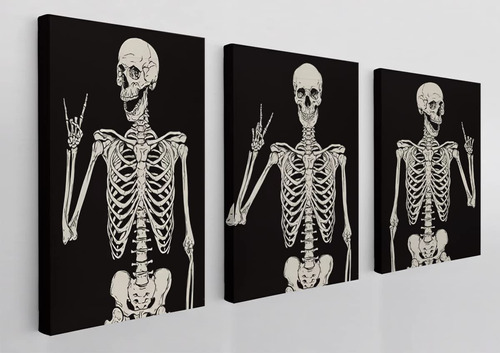 Arte De Pared Con Diseno De Esqueleto Gotico De Calavera Got