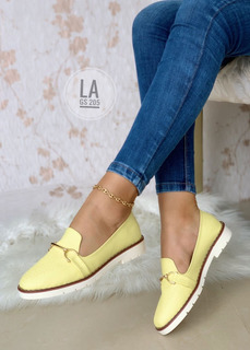 Zapatos planos de cuero Zapatos de cuero Zapatos cerrados Zapatos amarillos deslizantes Zapatos mocasín de mujer Zapatos puntiagudos planos Zapatos amarillos Zapatos Zapatos para mujer Zapatos sin cordones Mocasines 