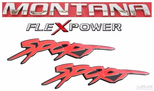 Emblemas Montana Sport Flex - 2007 À 2010 - Modelo Original