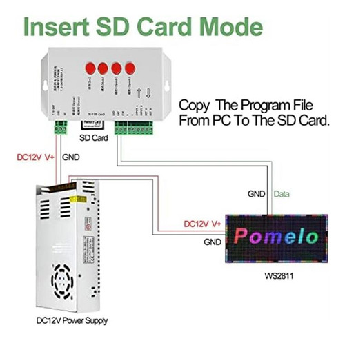 Controlador De Píxeles Programable A Todo Color Led Rgb T100