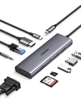 Comprar Docking Hub 10 En 1 Usb C Hdmi Vga Red Lector Sd 100w Ugreen