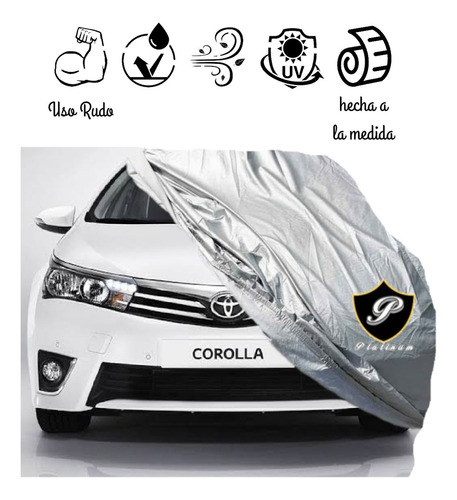 Cobertura/cubre Auto Toyota Corolla Con Broche 2016-2024