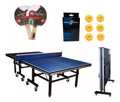 Mesa Ping Pong 18mm Profesional + Raquetas + Bolas 