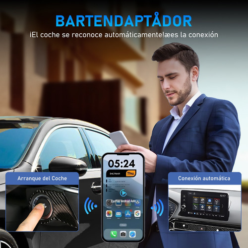 Carplay Inalambrico Adaptador 2 En 1 Carplay Y Android Auto