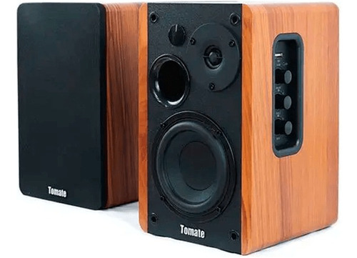 Monitor De Áudio Ativo Tomate Mst 2026 2x Preto/madeira Preto/madeira