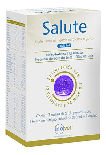 Suplemento Alimentar Salute Inovet 3 Sachês De 21,8g