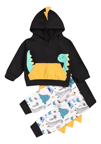 Sudadera Con Capucha Y Estampado De Dinosaurios Para Niños