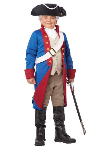 Disfraz Para Niño Patriota Americano Talla M Halloween 