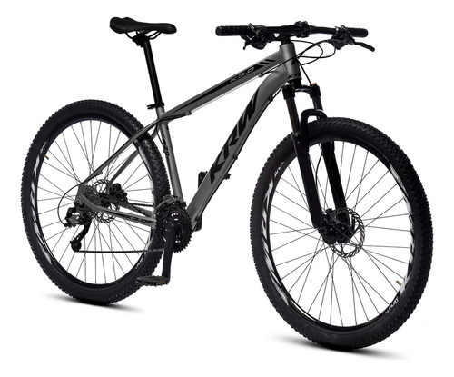 Bicicleta Aro 29 Krw Alum 27v Shimano Acera Hidrál Trava S31 Cor Grafite/Preto Fosco