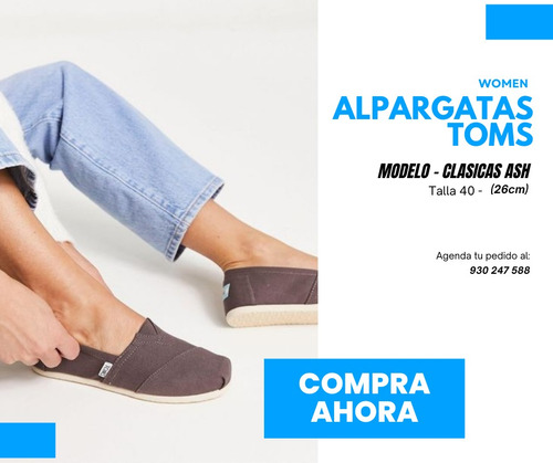 Zapatillas Alpargatas Toms Color Ash Mujer Hombre