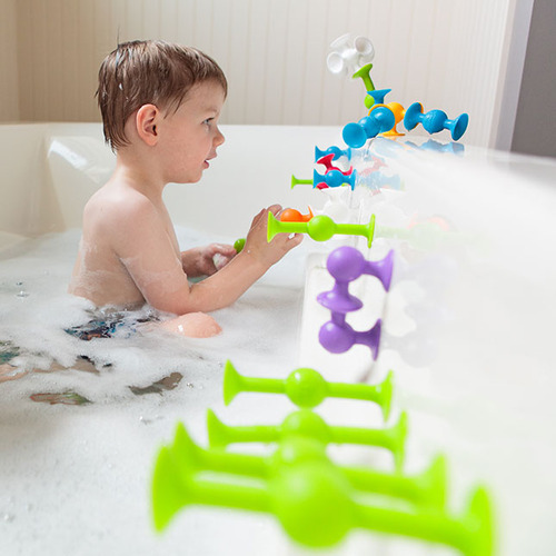 Juego Interctivo De Figuras De Succión 3años+ Fat Brain Toys Azul