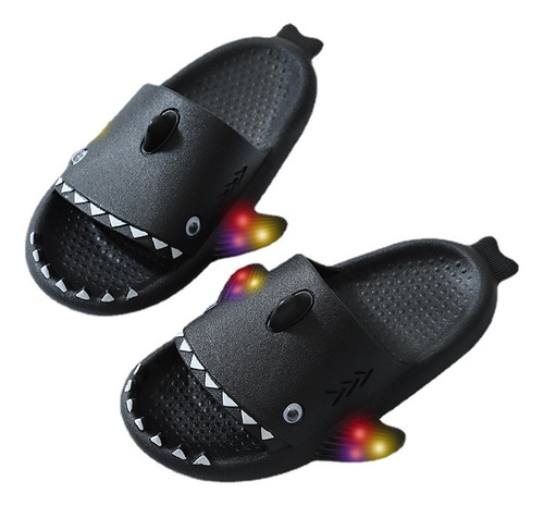 Sandalias Antideslizantes Luminosida Shark Para Niños Para M