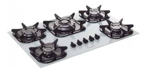 Fogão Cooktop 5 Bocas Branco Gás Glp E Gn - Tripla Chama