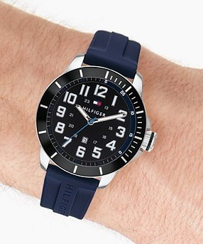 Relógio Masculino Tommy Hilfiger Borracha Azul Original