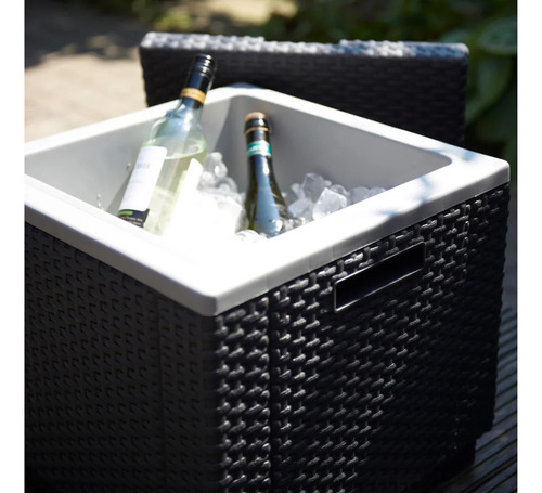 Mesa Cooler De Terraza Jardín Ice Cube Grafito